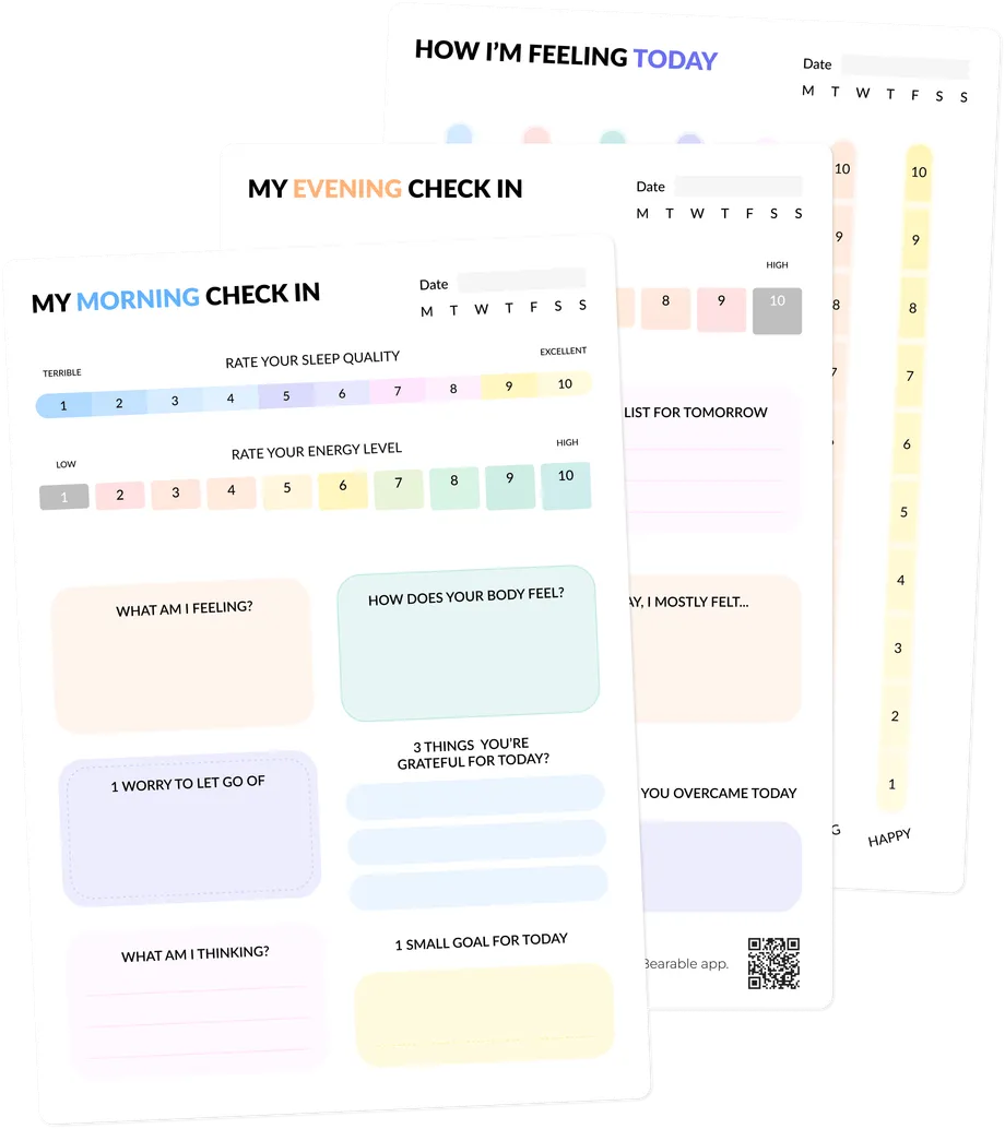 Daily Mental Health Check In Worksheet