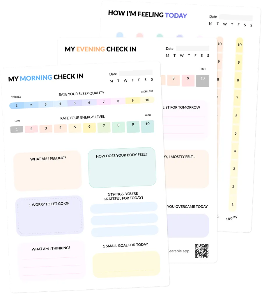 Daily Mental Health Check In Worksheet