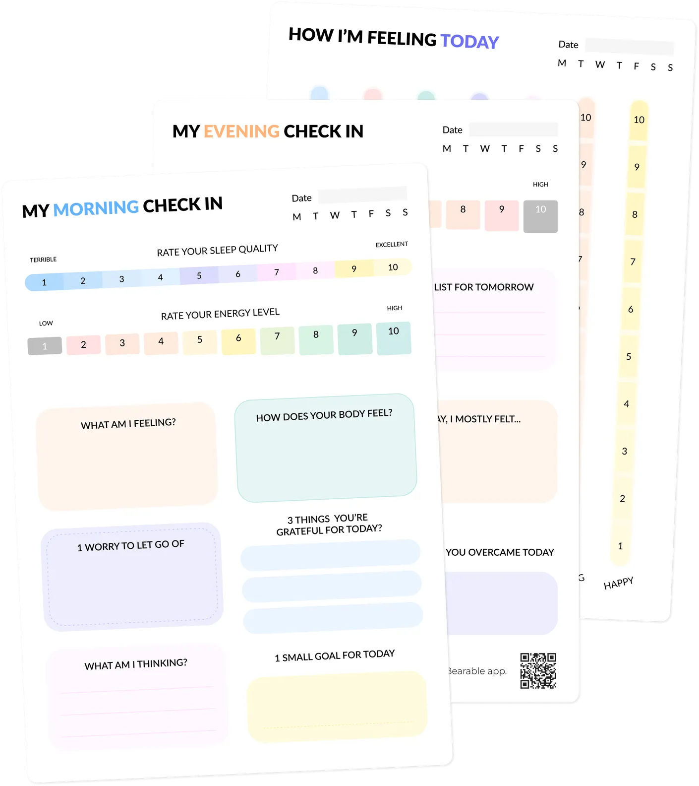 Daily Mental Health Check In Worksheet