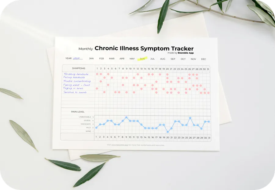 Free Chronic Illness Tracker Worksheet