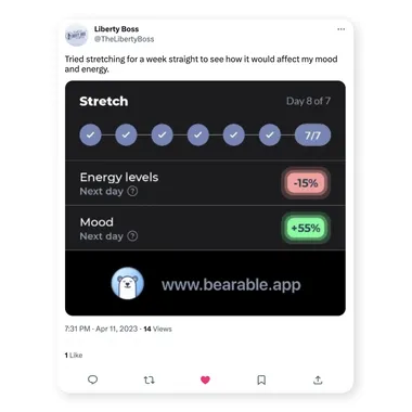 Bearable health experiment results example five
