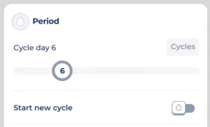 Period tracking toggles