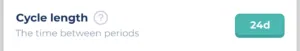 Cycle length setting