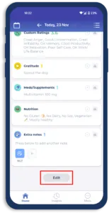 Home Screen Edit Button