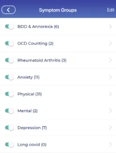 Long Covid symptom tracking in Bearable
