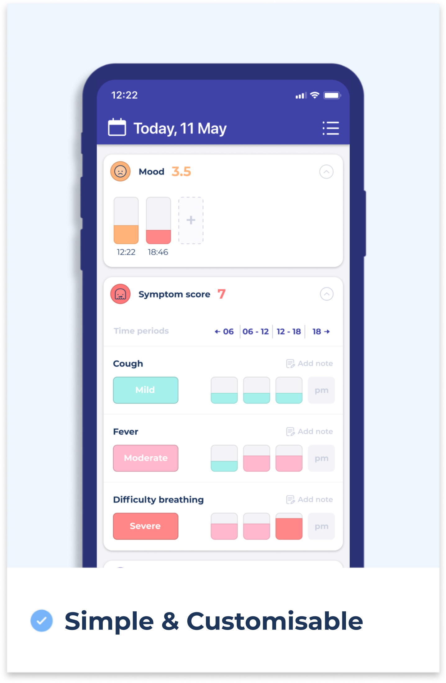 Simple and Customisable Symptom Tracker