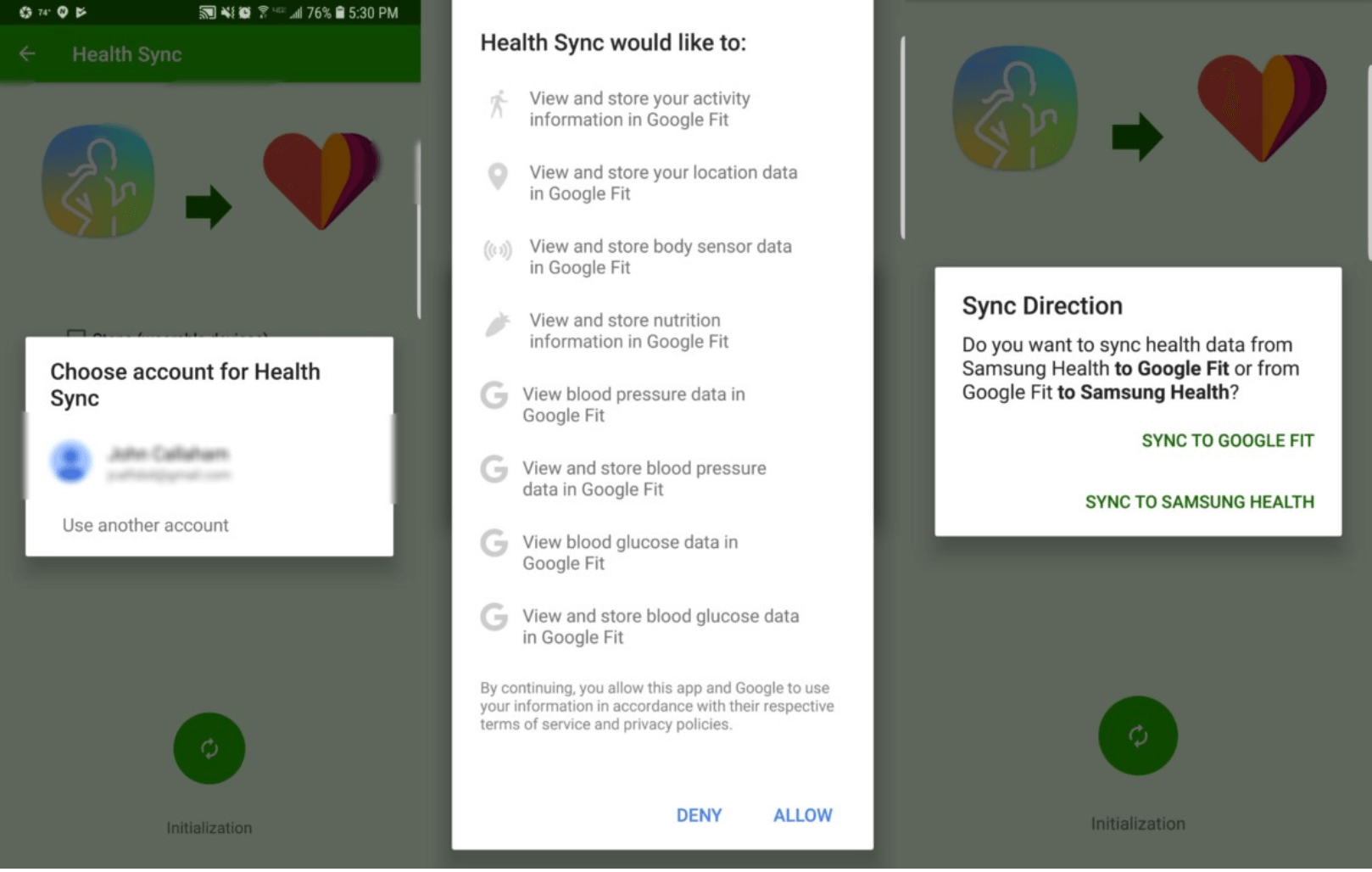 Link google fit 2025 with samsung health