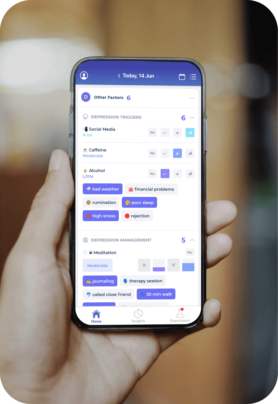 Track Depression Triggers and Treatments