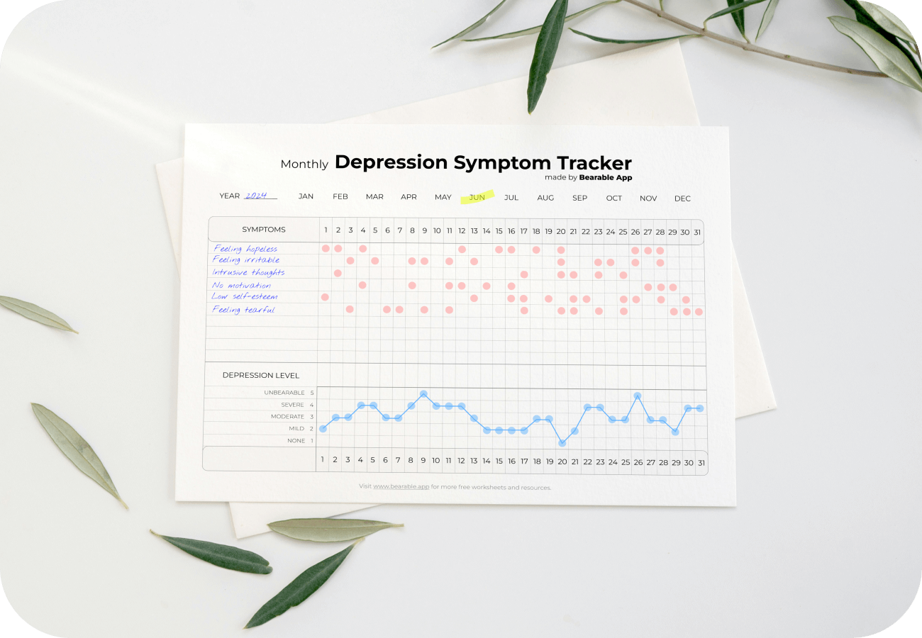 Free Depression Tracker Worksheet